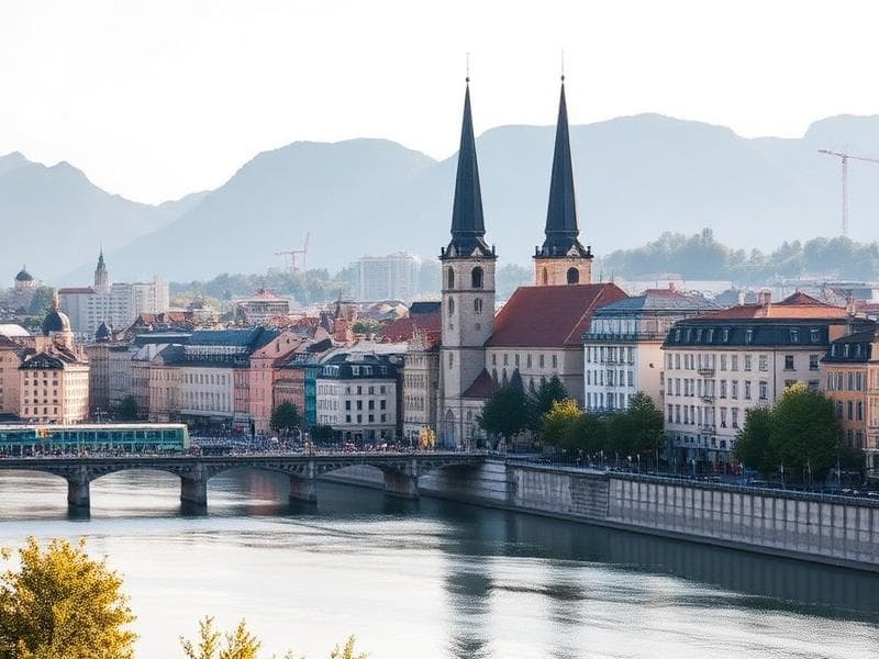 View of the city of Zurich